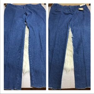 NWT Haggar Comfort Waist Denim Trousers waist 48 inches  40 inches raw inseam